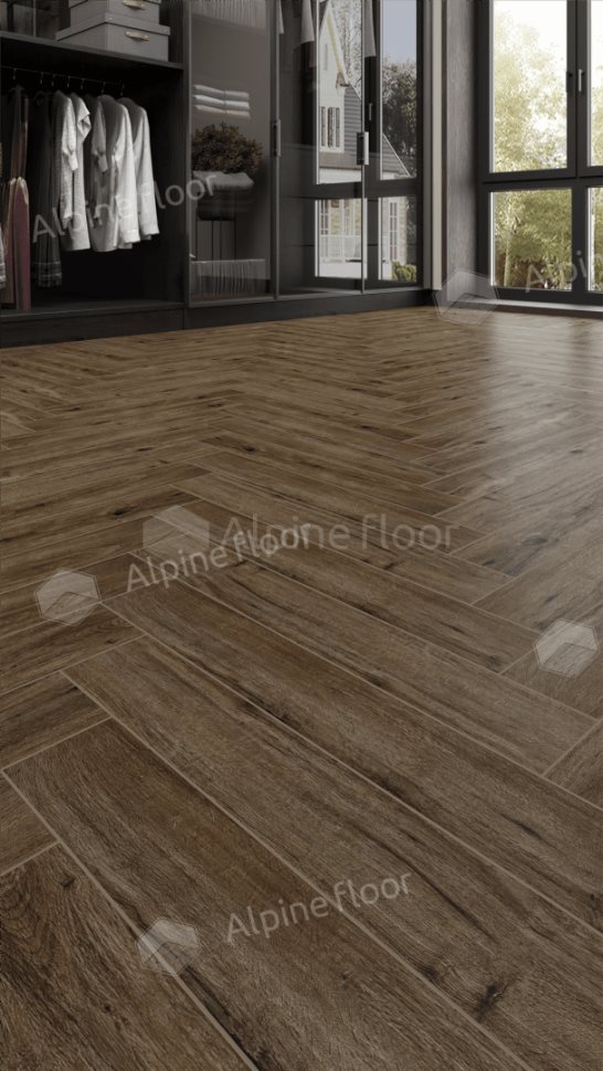 Ламинат "Alpine Floor" Herringbone 12 PRO Дуб Бордо (606*101*12 мм) — купить в Йошкар-Оле
