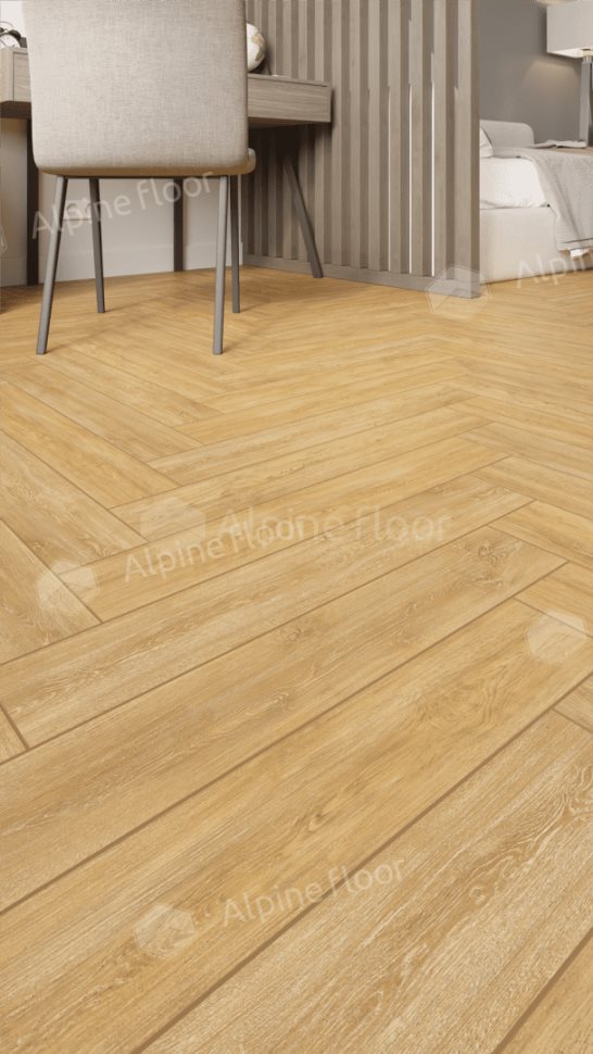 Ламинат "Alpine Floor" Herringbone 12 PRO Дуб Тулуза (606*101*12 мм) — купить в Йошкар-Оле